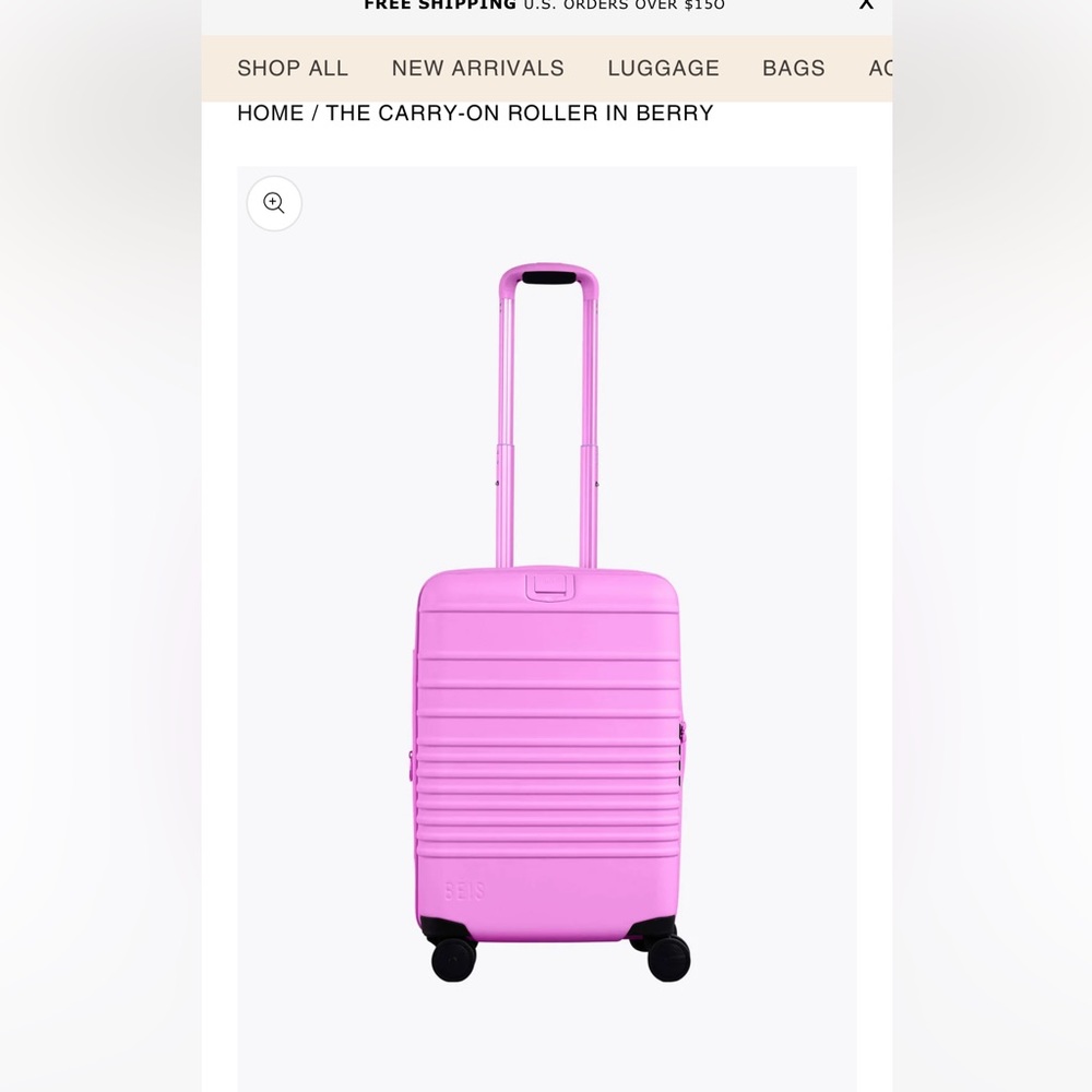BEIS 21’ Carry On luggage in Berry